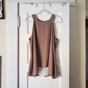 14th & Union Brown And White Tank Top